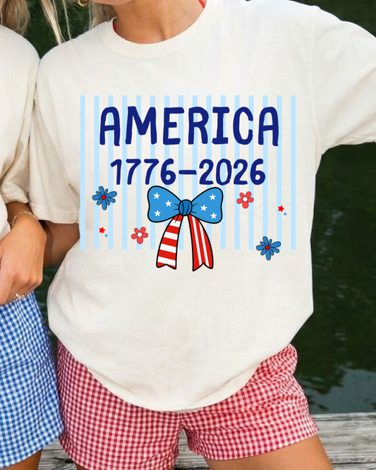 AMERICA STRIPES AND BOW
